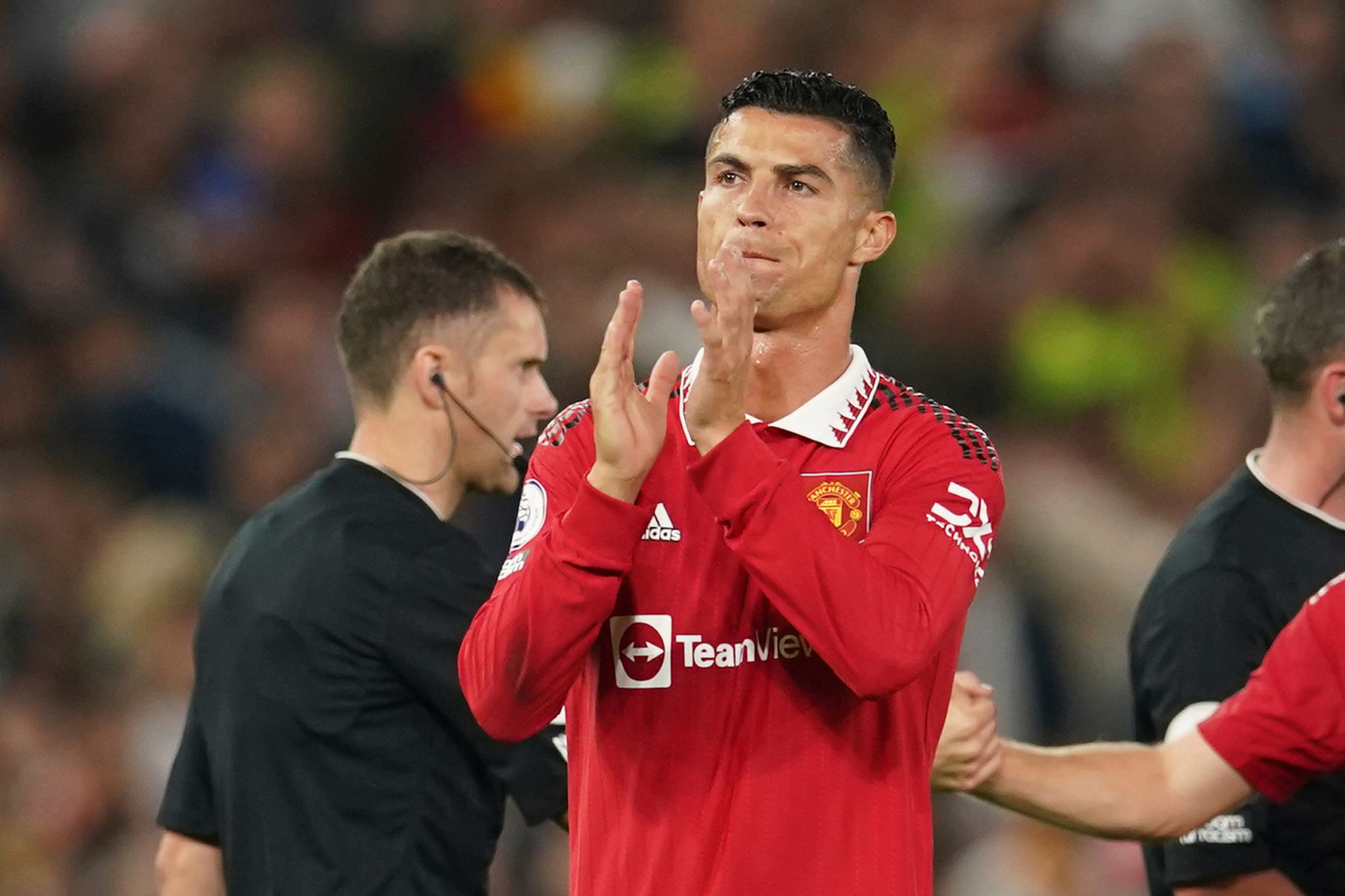 Soll das Angebot eines Clubs in Saudi Arabien abgelehnt haben: Cristiano Ronaldo. (© Dave Thompson/AP/dpa)