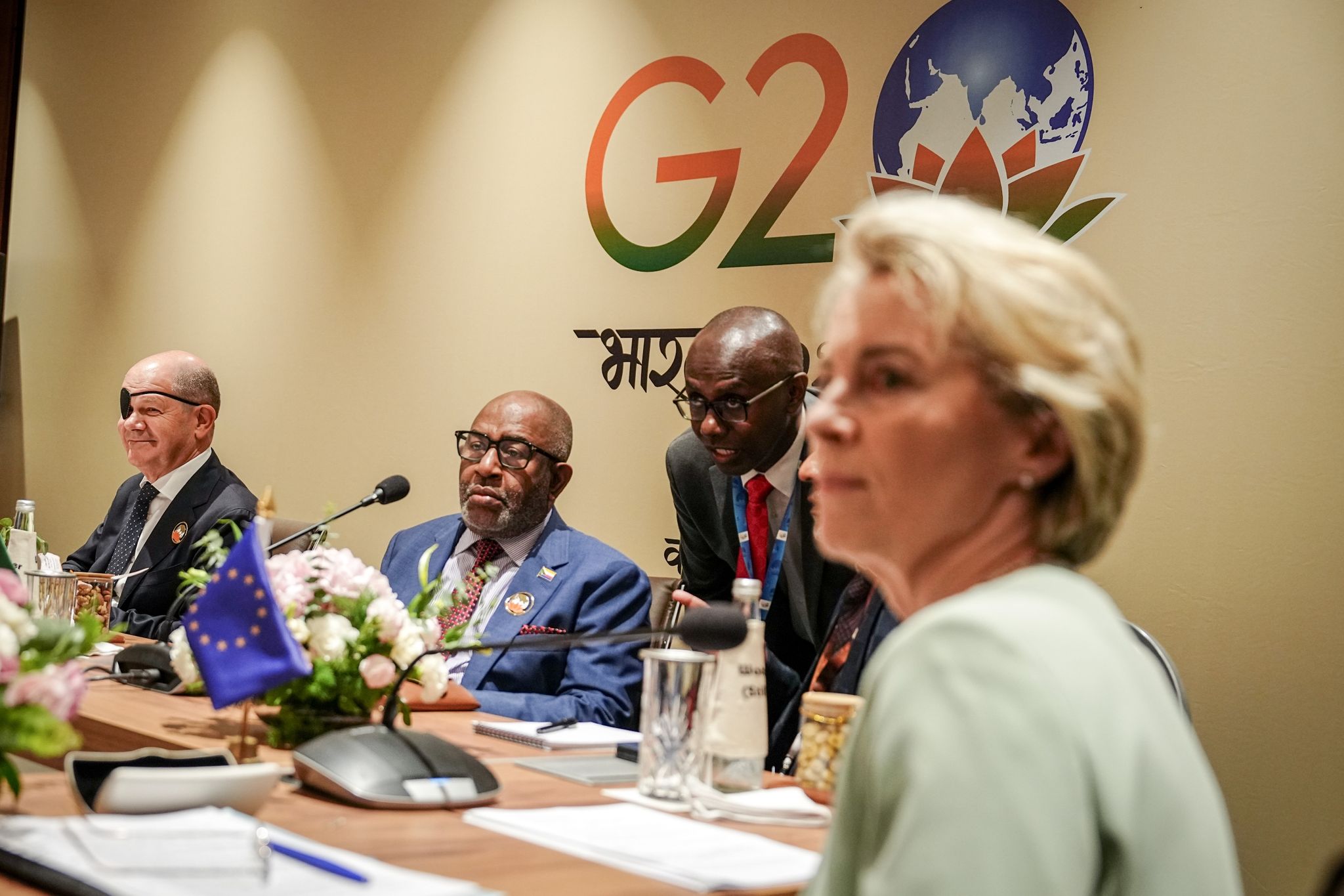 Ursula von der Leyen, Präsidentin der Europäischen Kommission, beim G20-Gipfel. (© Kay Nietfeld/dpa)