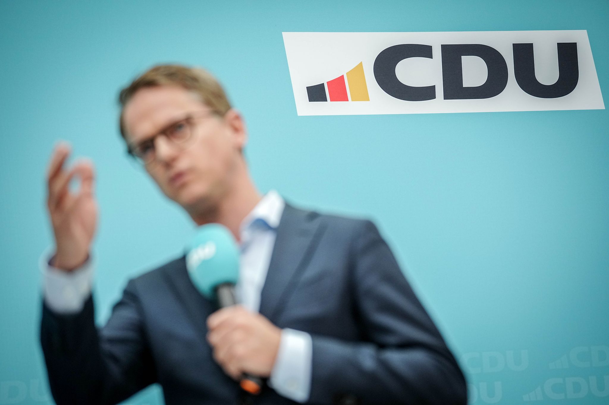 «Die CDU wird wieder schwarz», sagte Generalsekretär Carsten Linnemann. (© Kay Nietfeld/dpa)