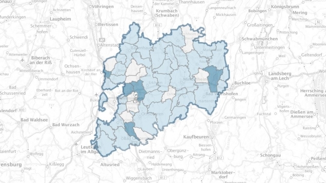 Die Karte des LRA Unterallgäu (© Landratsamt Unterallgäu)