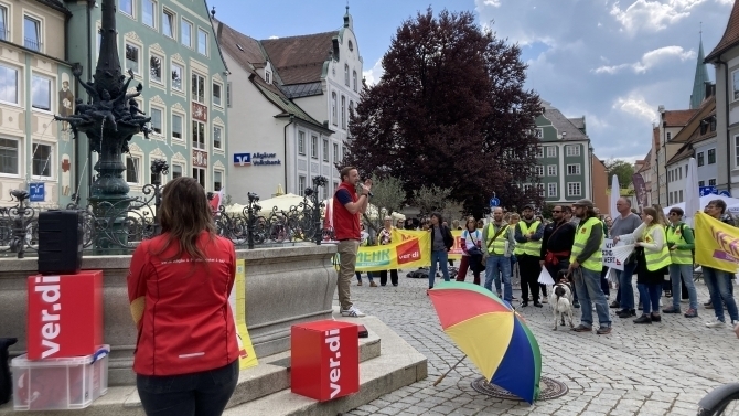 Auch in Kempten fand eine Kundgebung statt (© AllgäuHIT | Leonie Bähr)