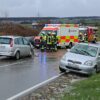 Graupelschauer-Unfall im Unterallgäu: Autos stoßen bei Kellmünz zusammen