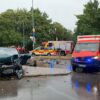 Zusammenstoß von Rettungswagen und Auto an Kreuzung in Kempten
